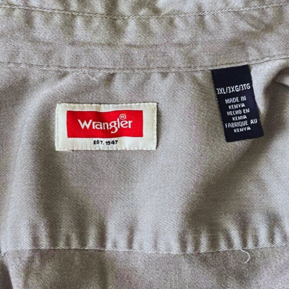 Wrangler Gray Men's Casual Short Sleeve Button Down Shirt 3XL - Picture 2 of 8
